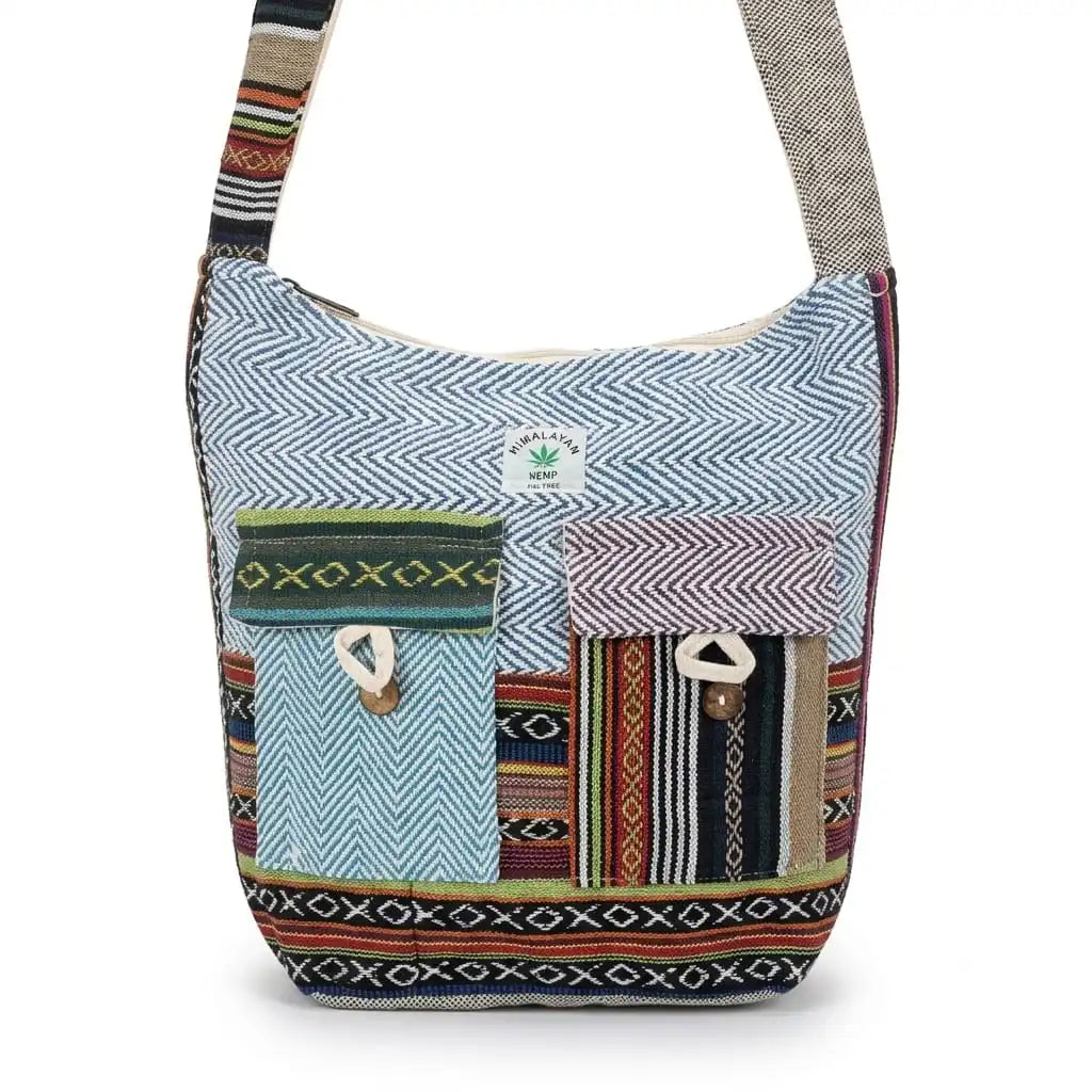 2 Pocket Hemp Jhola Bag for Travel & Everyday Use | Khojo - Hemp Bags - Khojo Store
