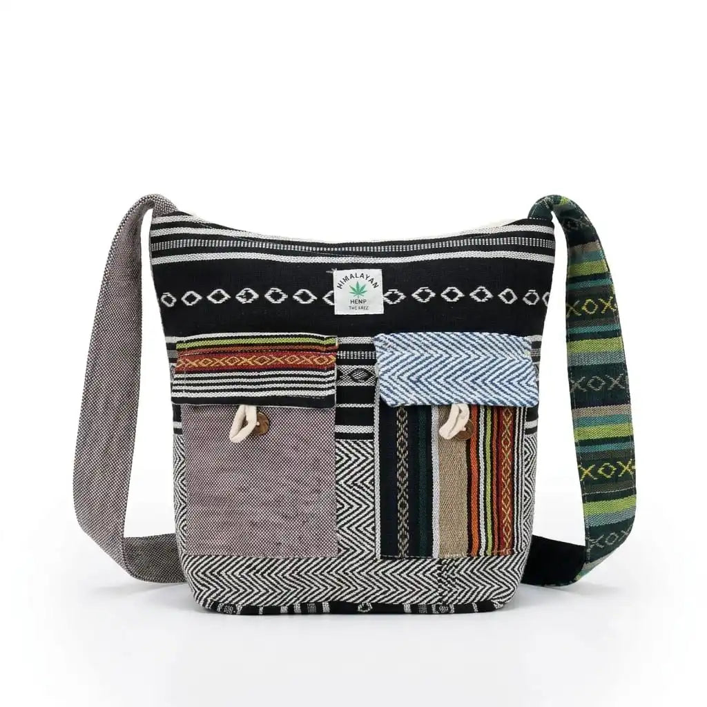 2 Pocket Hemp Jhola Bag for Travel & Everyday Use | Khojo - Hemp Bags - Khojo Store