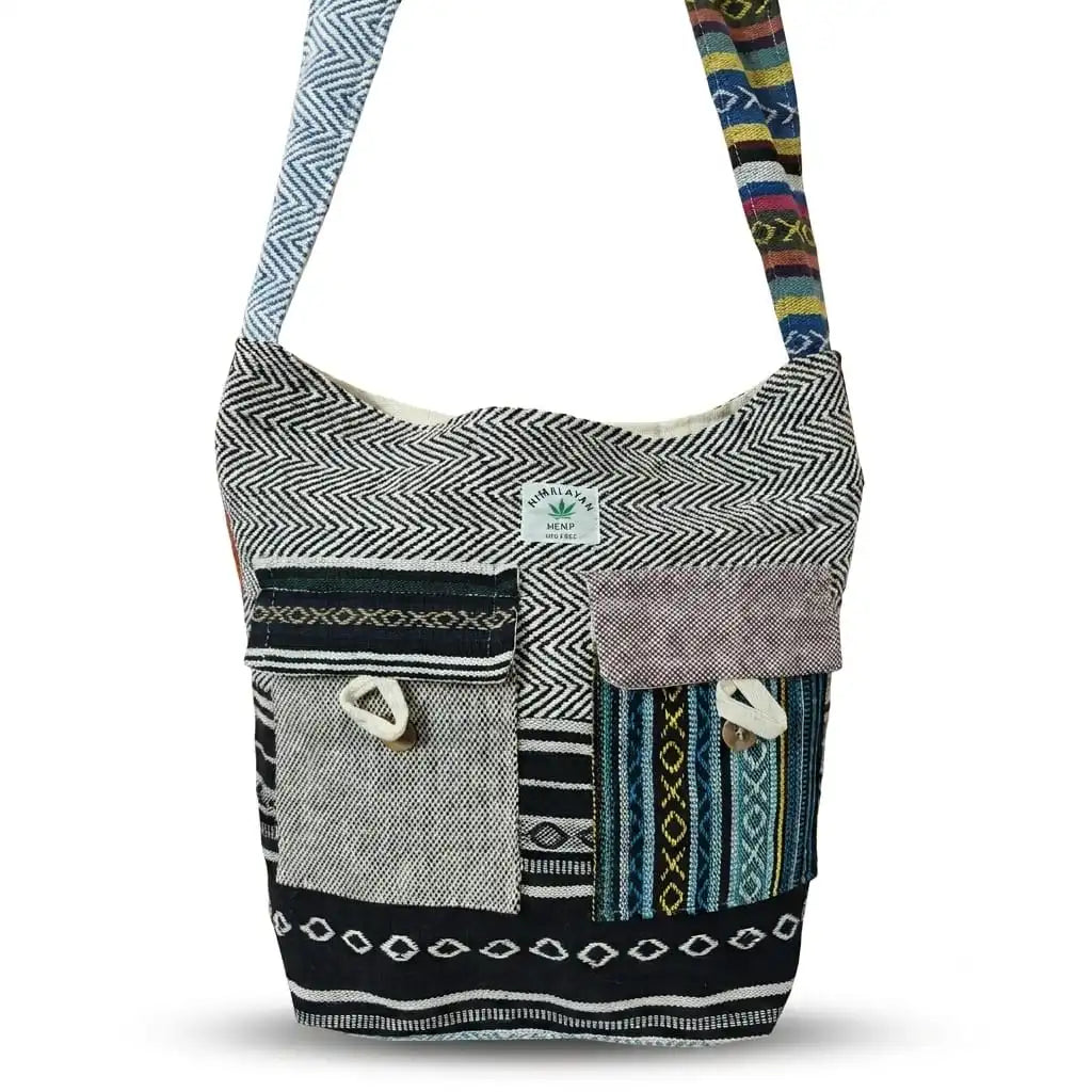 2 Pocket Hemp Jhola Bag for Travel & Everyday Use | Khojo - Hemp Bags - Khojo Store