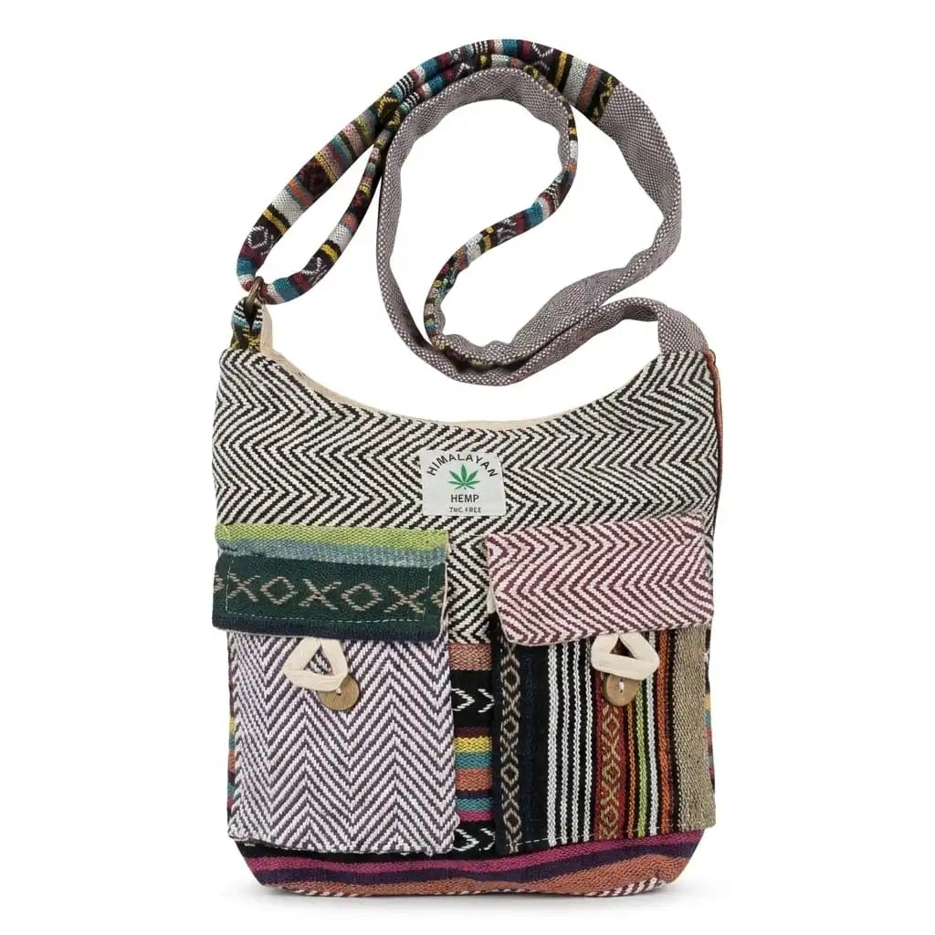 2 Pocket Hemp Jhola Bag for Travel & Everyday Use | Khojo - Hemp Bags - Khojo Store