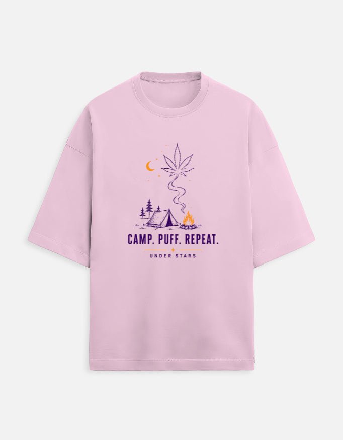 Camp. Puff. Repeat. Oversized Tee | Khojo - Travel Apparel - Khojo Store