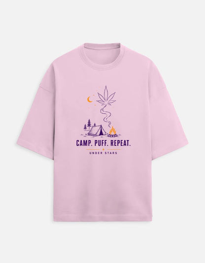 Camp. Puff. Repeat. Oversized Tee | Khojo - Travel Apparel - Khojo Store