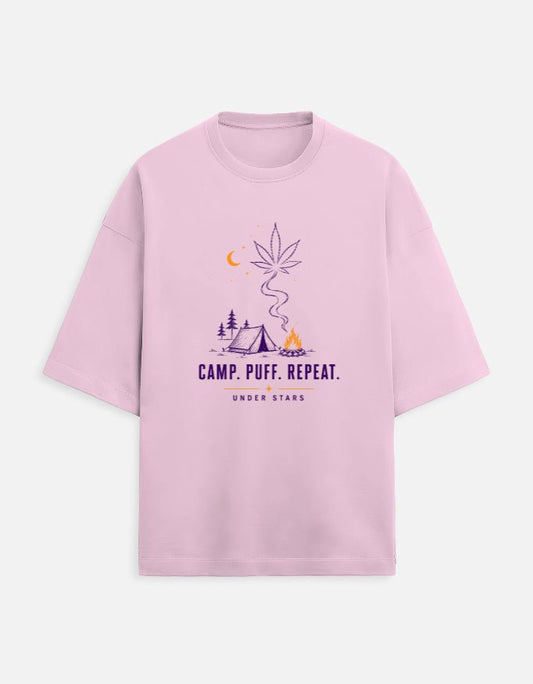 Camp. Puff. Repeat. Oversized Tee | Khojo - Travel Apparel - Khojo Store