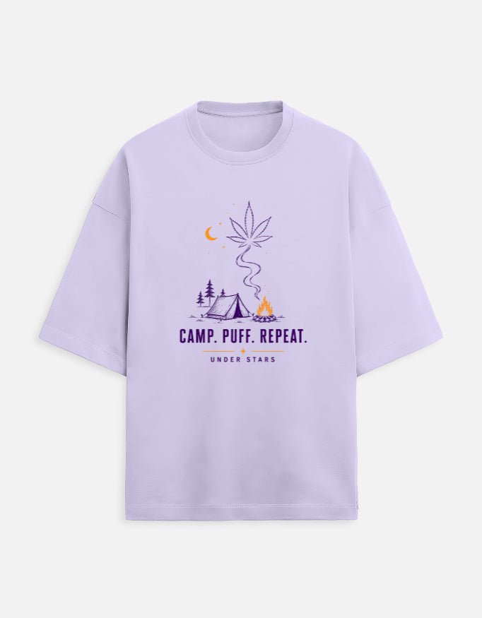 Camp. Puff. Repeat. Oversized Tee | Khojo - Travel Apparel - Khojo Store