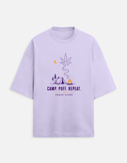 Camp. Puff. Repeat. Oversized Tee | Khojo - Travel Apparel - Khojo Store