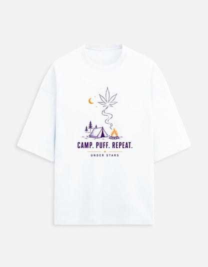 Camp. Puff. Repeat. Oversized Tee | Khojo - Travel Apparel - Khojo Store