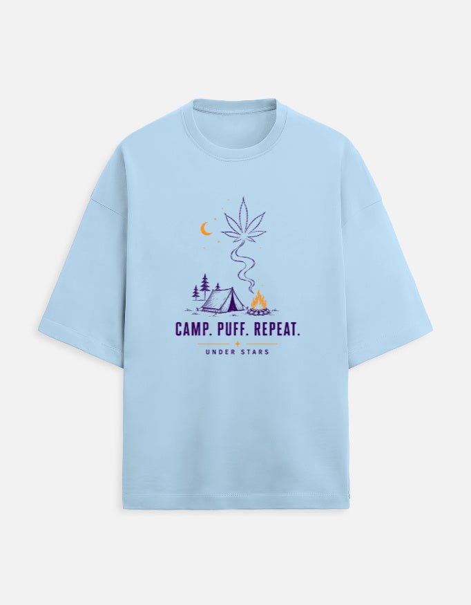 Camp. Puff. Repeat. Oversized Tee | Khojo - Travel Apparel - Khojo Store