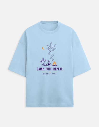 Camp. Puff. Repeat. Oversized Tee | Khojo - Travel Apparel - Khojo Store