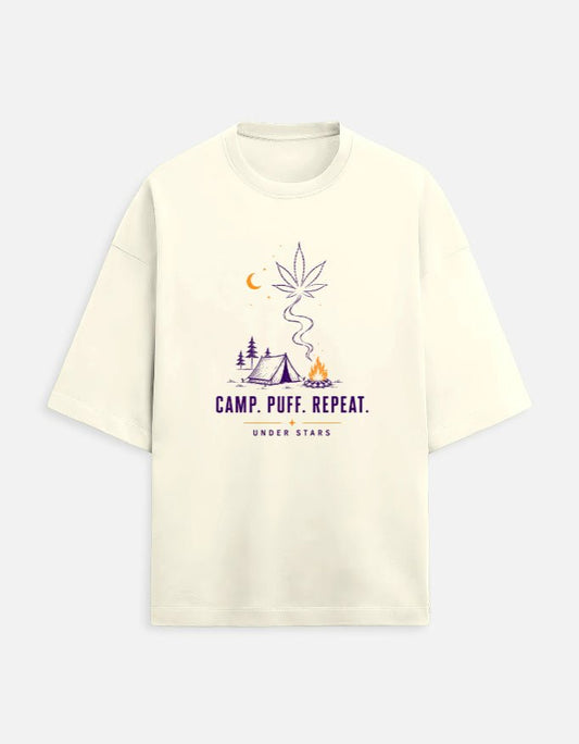 Camp. Puff. Repeat. Oversized Tee | Khojo - Travel Apparel - Khojo Store
