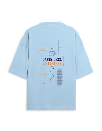 Carry Less Go Further Oversized Terry Tee – Minimalist Travel T-Shirt | Khojo - Travel Apparel - Khojo Store