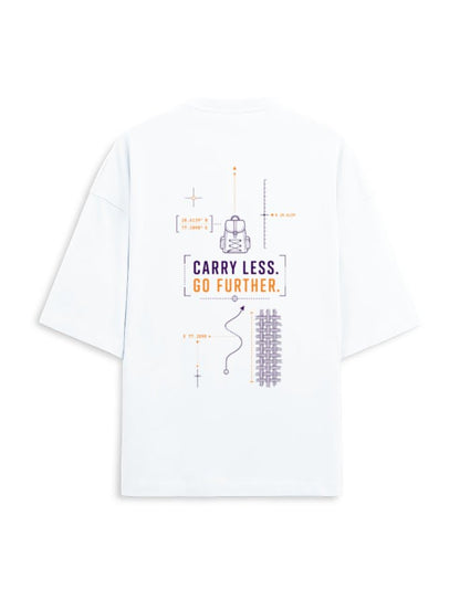Carry Less Go Further Oversized Terry Tee – Minimalist Travel T-Shirt | Khojo - Travel Apparel - Khojo Store
