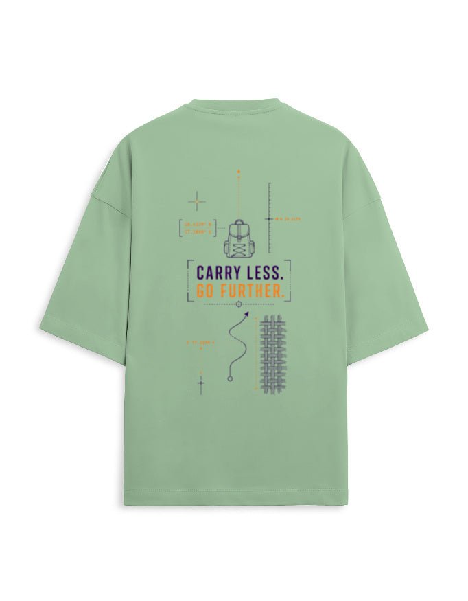 Carry Less Go Further Oversized Terry Tee – Minimalist Travel T-Shirt | Khojo - Travel Apparel - Khojo Store