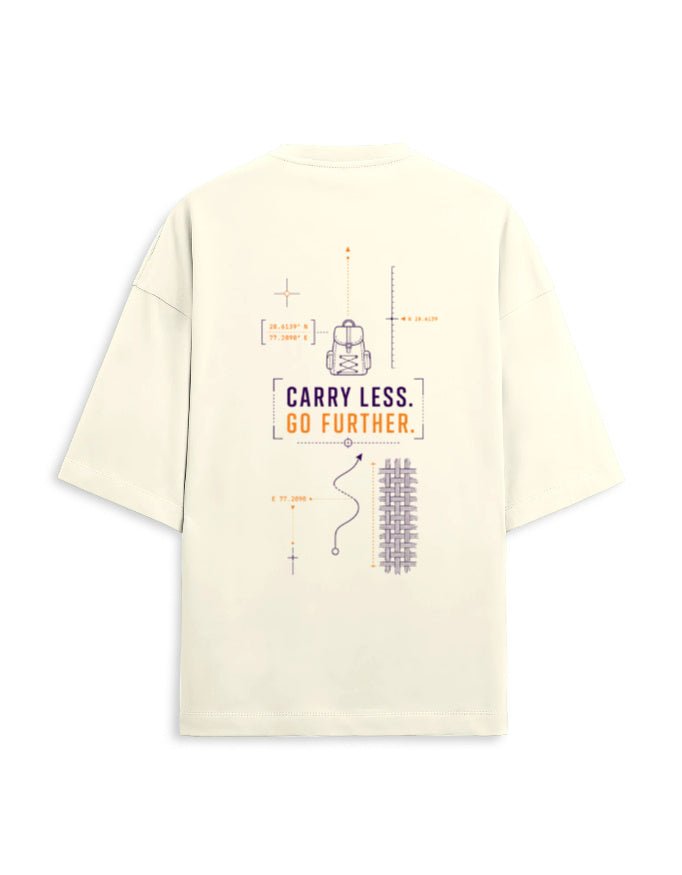 Carry Less Go Further Oversized Terry Tee – Minimalist Travel T-Shirt | Khojo - Travel Apparel - Khojo Store