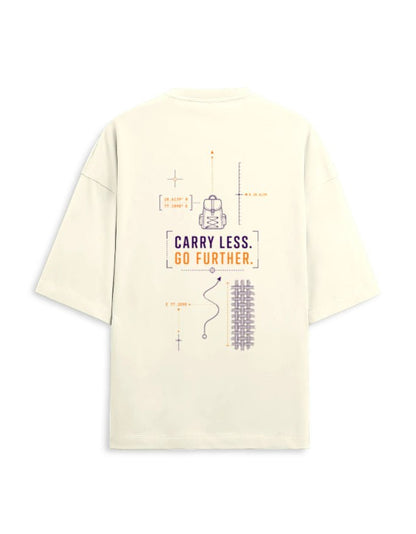 Carry Less Go Further Oversized Terry Tee – Minimalist Travel T-Shirt | Khojo - Travel Apparel - Khojo Store