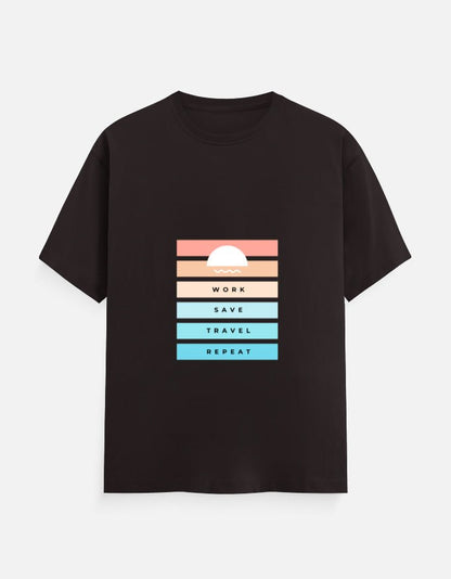 Classic Tee | Work Save Travel Repeat - Travel Apparel - Khojo Store