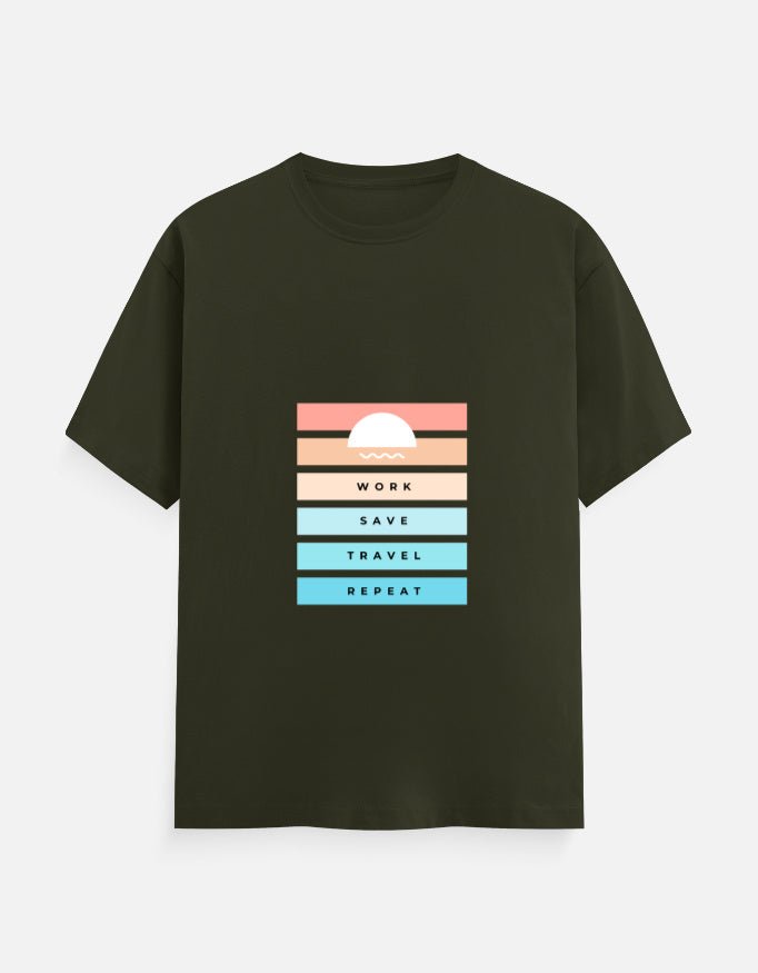 Classic Tee | Work Save Travel Repeat - Travel Apparel - Khojo Store