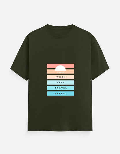 Classic Tee | Work Save Travel Repeat - Travel Apparel - Khojo Store