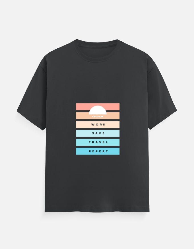 Classic Tee | Work Save Travel Repeat - Travel Apparel - Khojo Store