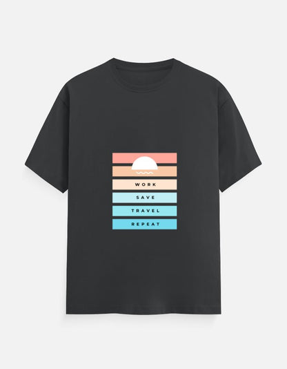 Classic Tee | Work Save Travel Repeat - Travel Apparel - Khojo Store