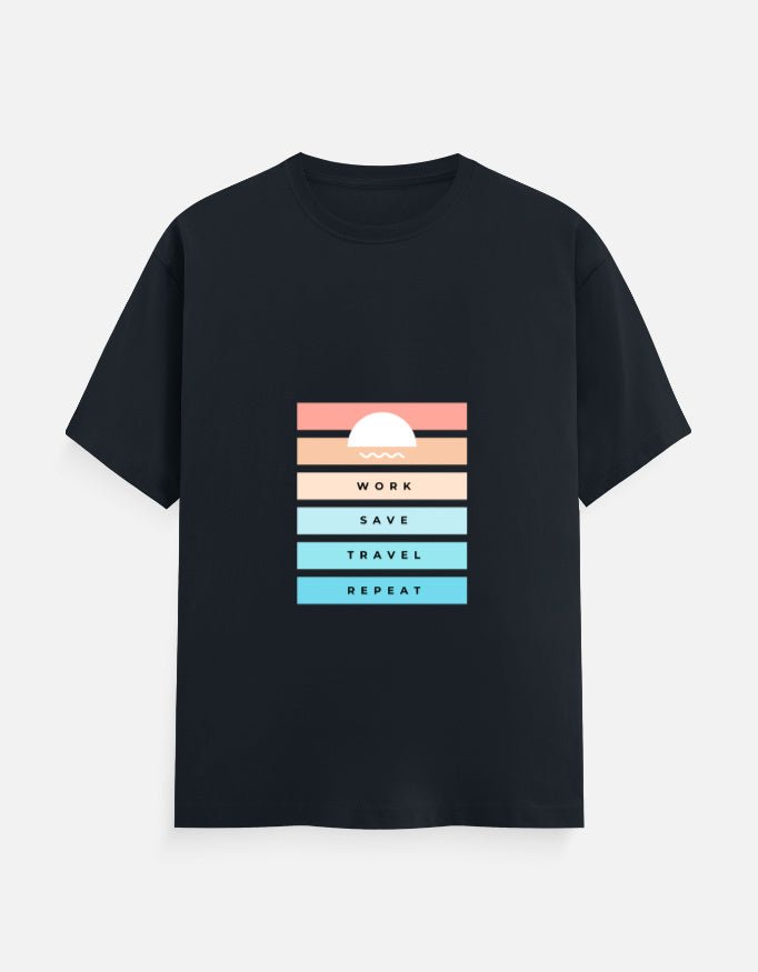 Classic Tee | Work Save Travel Repeat - Travel Apparel - Khojo Store