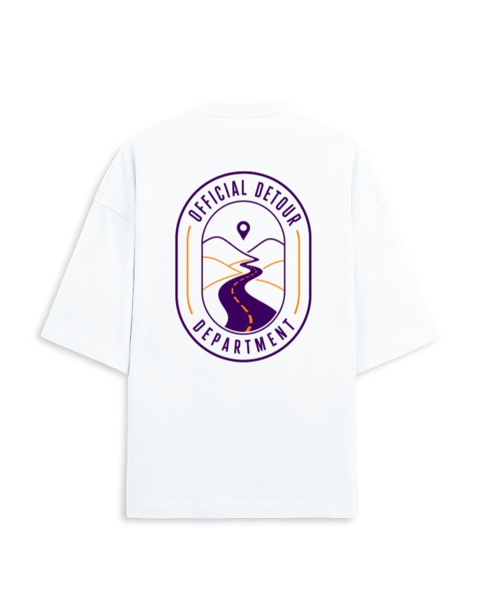 Detour Department Oversized Terry Tee – Travel Graphic T-Shirt | Khojo - Travel Apparel - Khojo Store