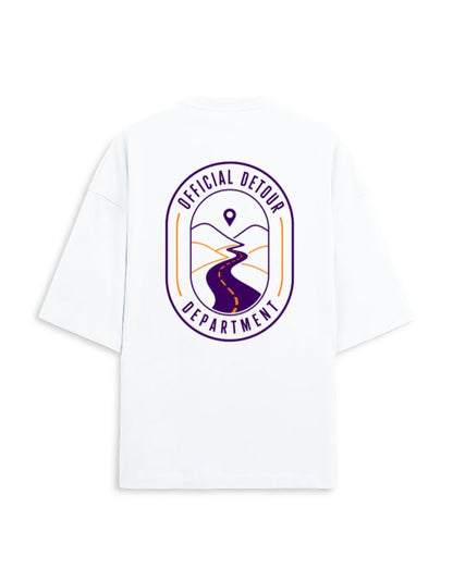 Detour Department Oversized Terry Tee – Travel Graphic T-Shirt | Khojo - Travel Apparel - Khojo Store