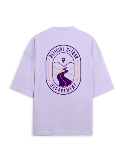 Detour Department Oversized Terry Tee – Travel Graphic T-Shirt | Khojo - Travel Apparel - Khojo Store