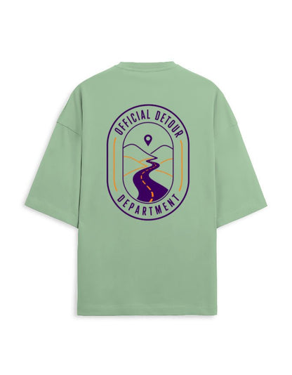 Detour Department Oversized Terry Tee – Travel Graphic T-Shirt | Khojo - Travel Apparel - Khojo Store