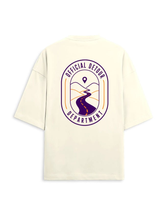 Detour Department Oversized Terry Tee – Travel Graphic T-Shirt | Khojo - Travel Apparel - Khojo Store