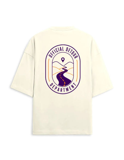 Detour Department Oversized Terry Tee – Travel Graphic T-Shirt | Khojo - Travel Apparel - Khojo Store