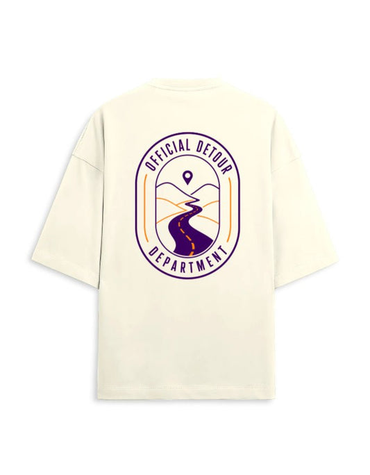 Detour Department Oversized Terry Tee – Travel Graphic T-Shirt | Khojo - Travel Apparel - Khojo Store