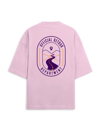 Detour Department Oversized Terry Tee – Travel Graphic T-Shirt | Khojo - Travel Apparel - Khojo Store