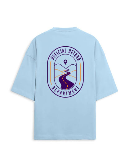 Detour Department Oversized Terry Tee – Travel Graphic T-Shirt | Khojo - Travel Apparel - Khojo Store