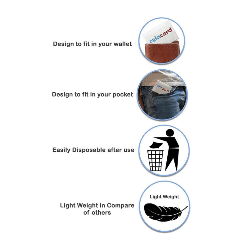 Emergency Disposable Raincoat Travel Pack of 6 | Khojo - Adventure Gear - Khojo Store
