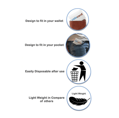 Emergency Disposable Raincoat Travel Pack of 6 | Khojo - Adventure Gear - Khojo Store