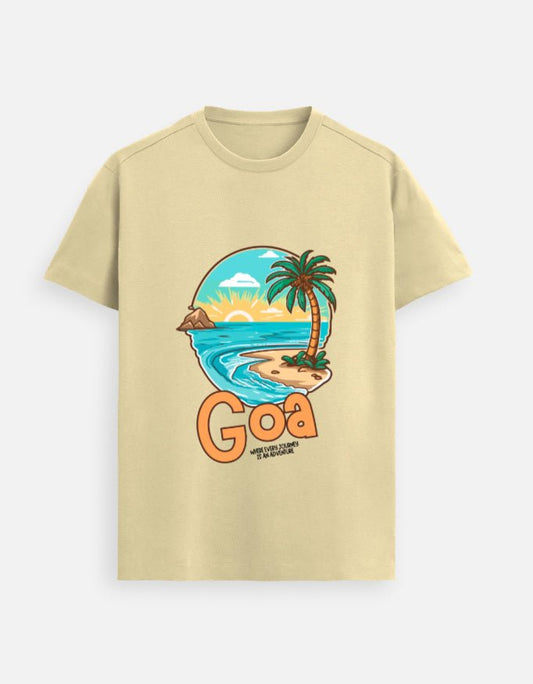 Goa Destination Supima Cotton Travel T-Shirt | Khojo - Travel Apparel - Khojo Store