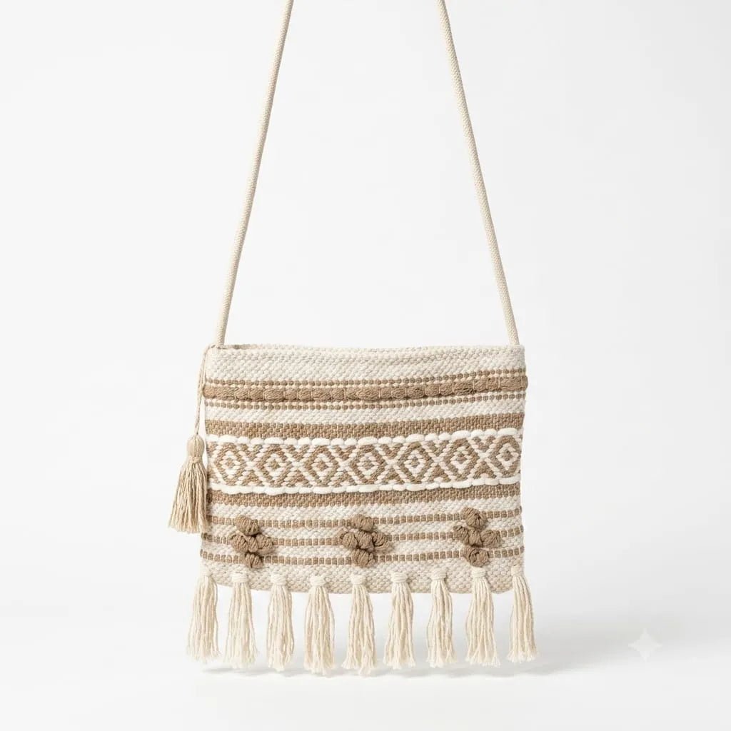 Handloom Sling Bag for Travel, Shopping & Daily Use | Khojo - Handloom Bags - Khojo Store