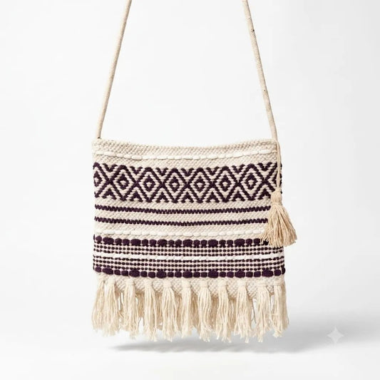 Handloom Sling Bag for Travel, Shopping & Daily Use | Khojo - Handloom Bags - Khojo Store