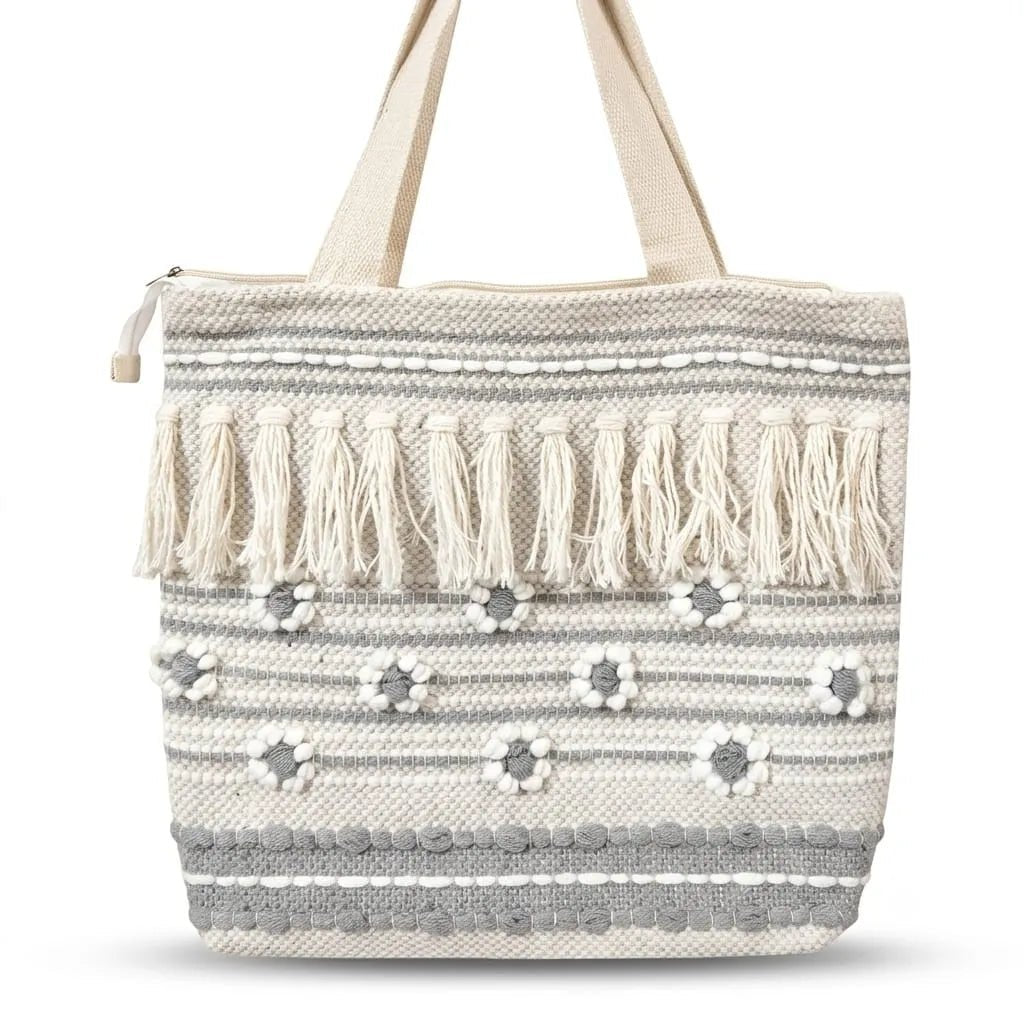 Handloom Tote Bag for Shopping & Travel | Khojo - Handloom Bags - Khojo Store