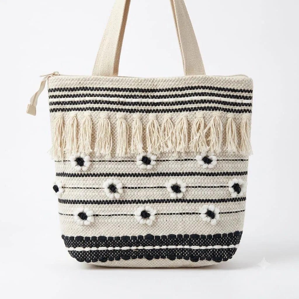 Handloom Tote Bag for Shopping & Travel | Khojo - Handloom Bags - Khojo Store