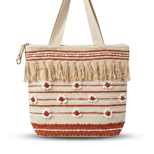 Handloom Tote Bag for Shopping & Travel | Khojo - Handloom Bags - Khojo Store