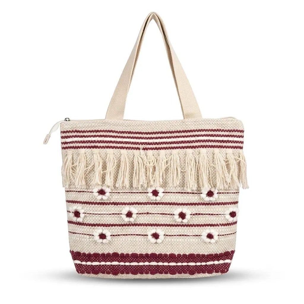 Handloom Tote Bag for Shopping & Travel | Khojo - Handloom Bags - Khojo Store