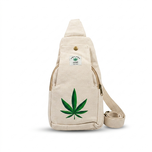 Hemp crossbody bag for travel and everyday carry in India by Khojo