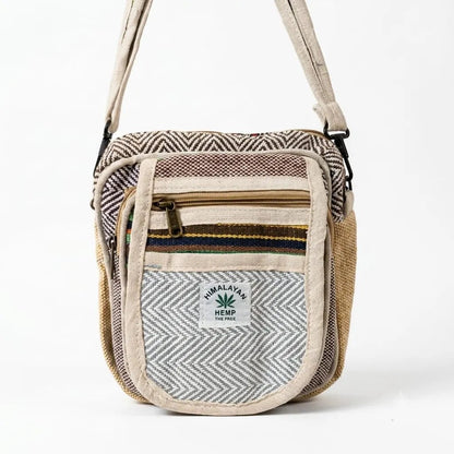 Hemp Hululu Sling Bag for Travel | Multicolor | Khojo - Hemp Bags - Khojo Store