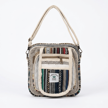 Hemp Hululu Sling Bag for Travel | Multicolor | Khojo - Hemp Bags - Khojo Store