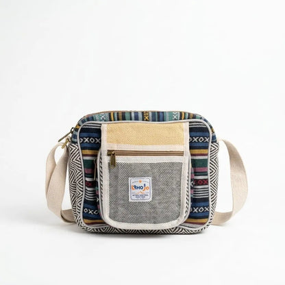 Hemp Hululu Sling Bag for Travel | Multicolor | Khojo - Hemp Bags - Khojo Store