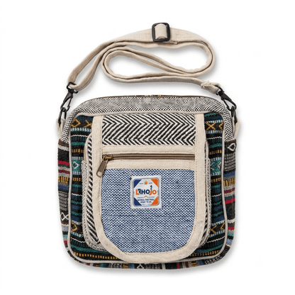Hemp Hululu Sling Bag for Travel | Multicolor | Khojo - Hemp Bags - Khojo Store