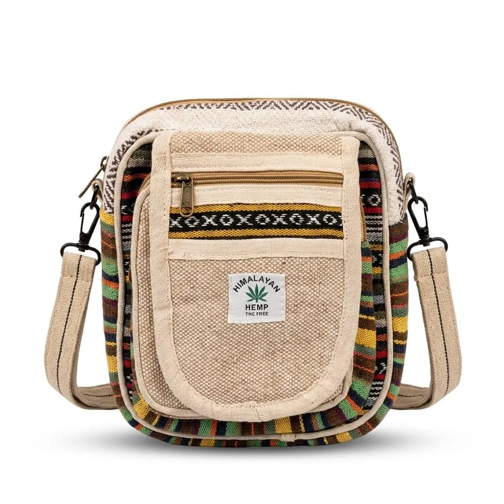 Hemp Hululu Sling Bag for Travel | Multicolor | Khojo - Hemp Bags - Khojo Store