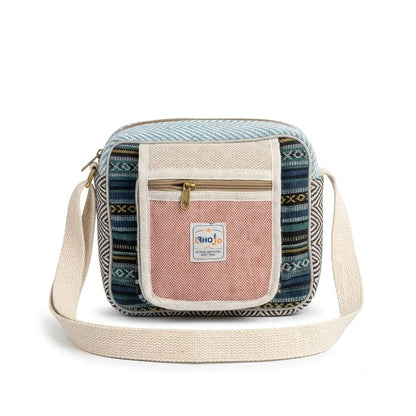 Hemp Hululu Sling Bag for Travel | Multicolor | Khojo - Hemp Bags - Khojo Store