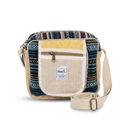 Hemp Hululu Sling Bag for Travel | Multicolor | Khojo - Hemp Bags - Khojo Store